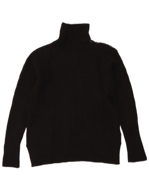 Polo Ralph Lauren Damski sweter zapinany na guziki UK 2 2XS Czarna wełna