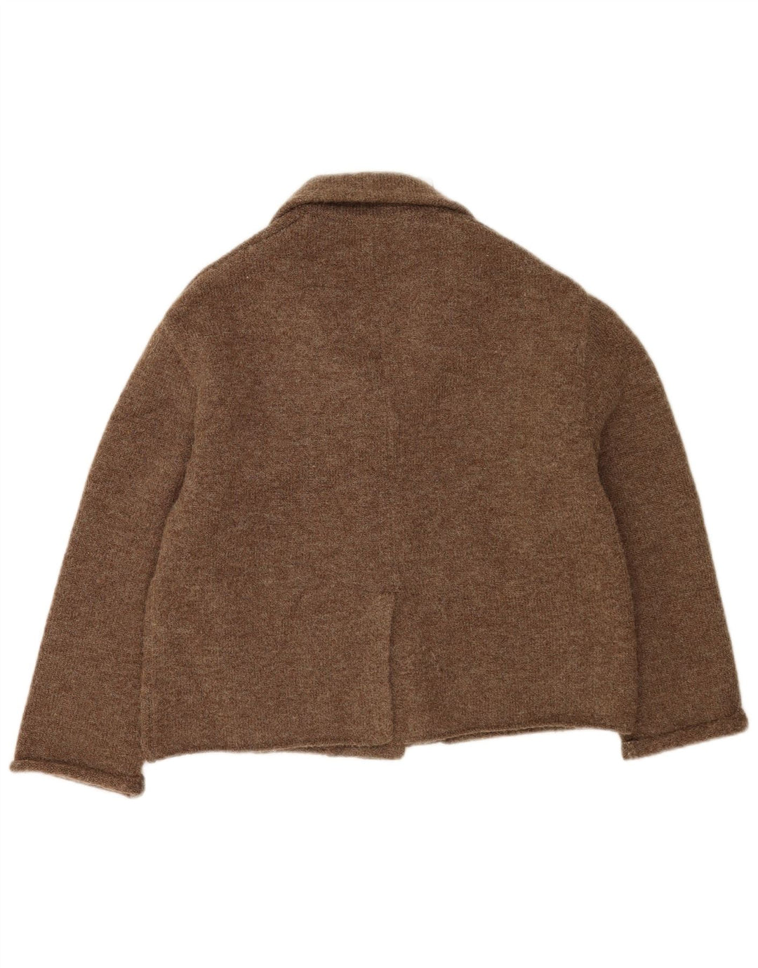 Damski sweter oversize Zara UK 10, mały, brązowy poliester