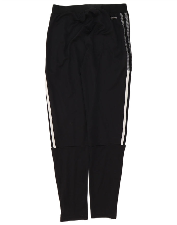 Damskie spodnie dresowe Adidas Aeroready UK 8, małe, czarne, poliestrowe