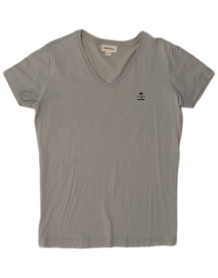 T-shirt męski Diesel, mały, szary, bawełniany