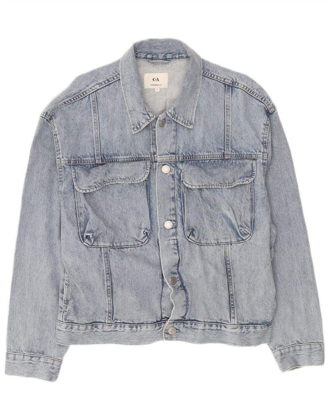 Męska kurtka dżinsowa oversize C&A UK 40, duża, niebieska, bawełniana