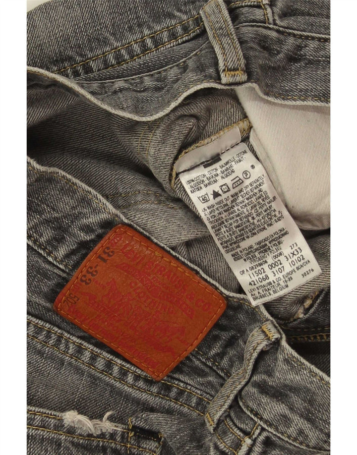 Męskie jeansy Levi's 502 Tapered W31 L30 Szara bawełna
