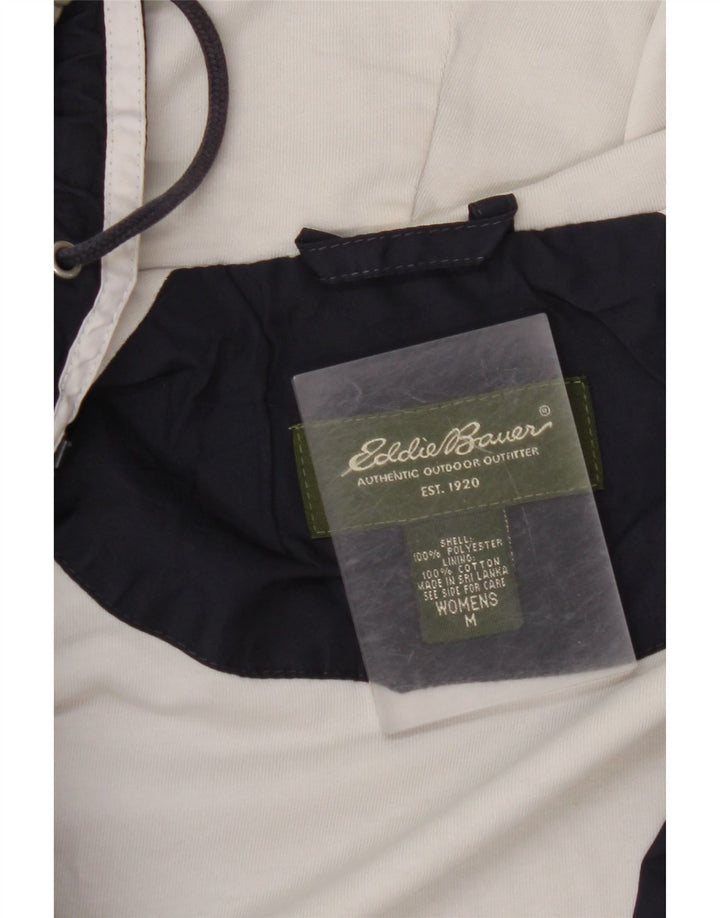 Damska kurtka przeciwdeszczowa z kapturem EDDIE BAUER UK 14, średni granatowy poliester