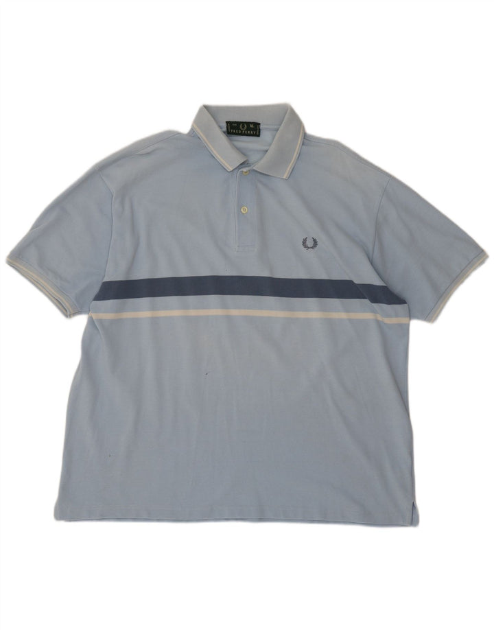 Męska koszulka polo Fred Perry XL, bawełniana w niebieskie paski