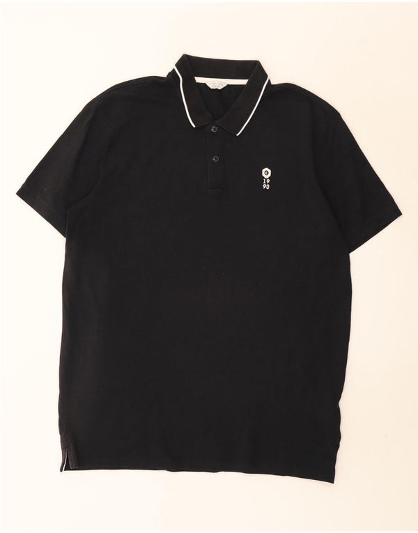 Męska koszulka polo Jack & Jones 2XL, czarna, bawełniana w paski