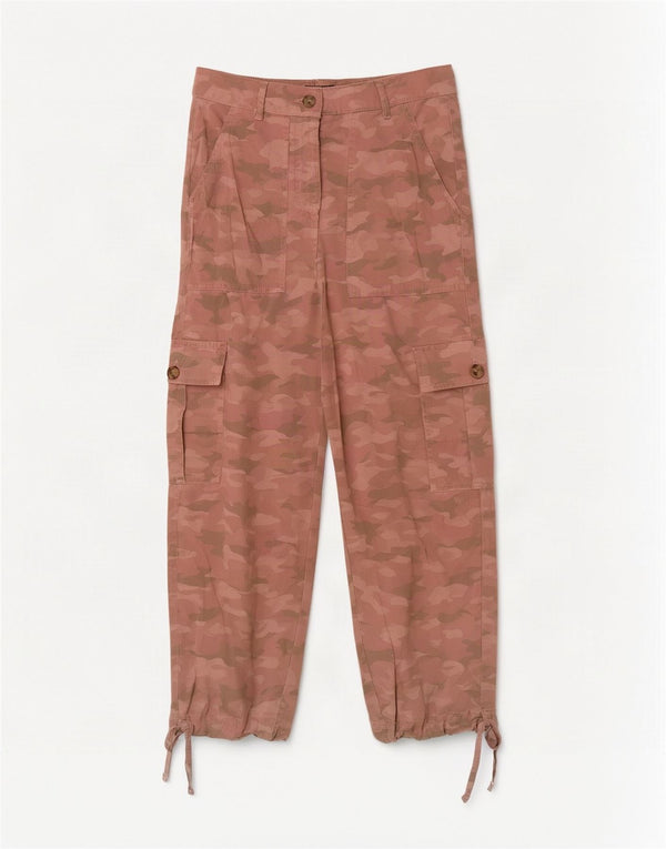 Spodnie damskie Marks & Spencer Crop Cargo UK 6 XS W26 L23 Różowy Kamuflaż