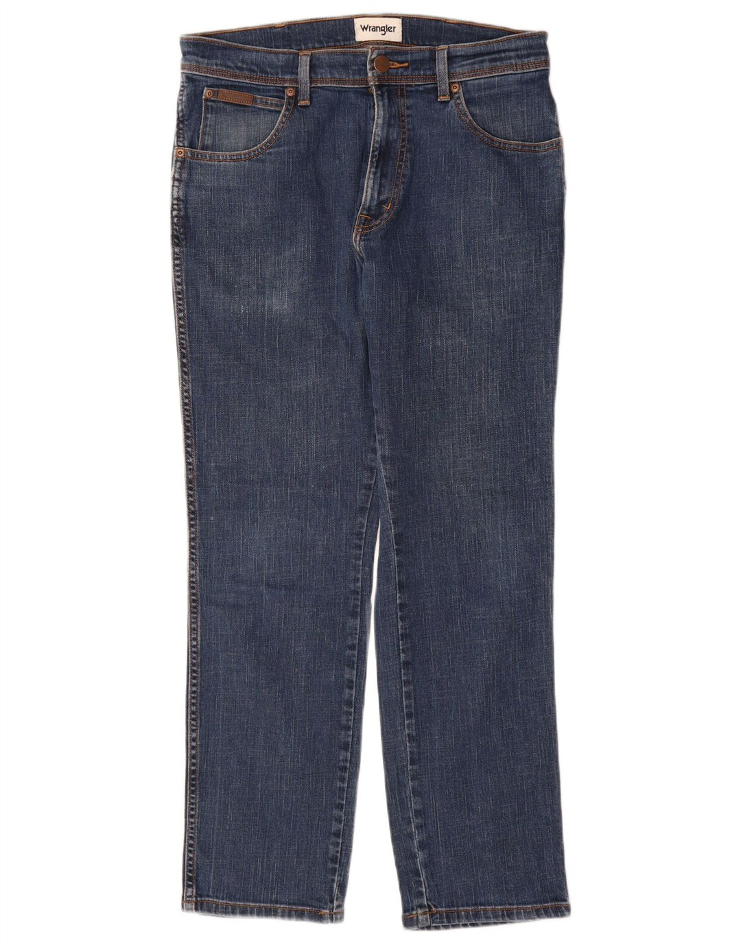 Damskie jeansy Wrangler Texas Slim W33 L30 Niebieskie bawełniane