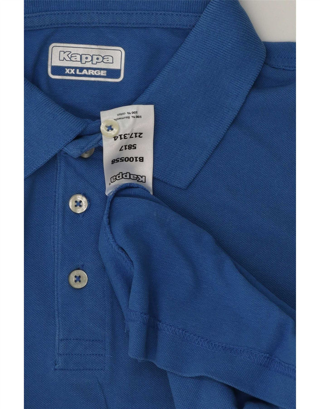 Męska koszulka polo Kappa 2XL, niebieska, bawełniana