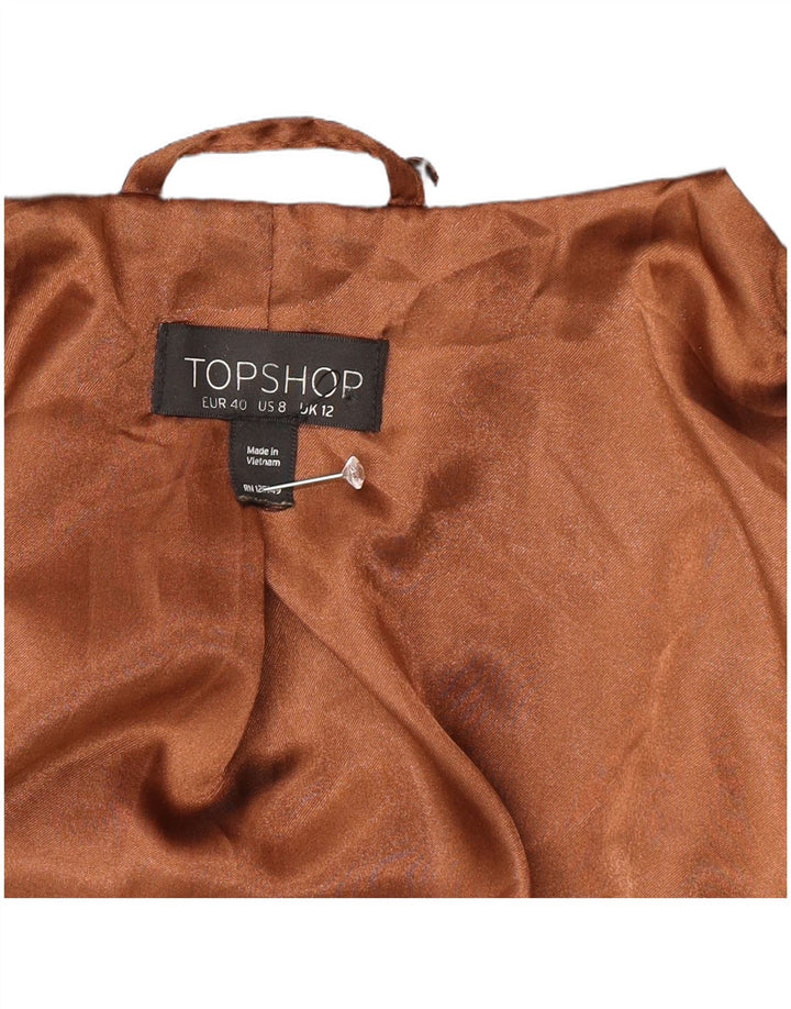 Topshop damski płaszcz Princess UK 12, średnia czarna wełna