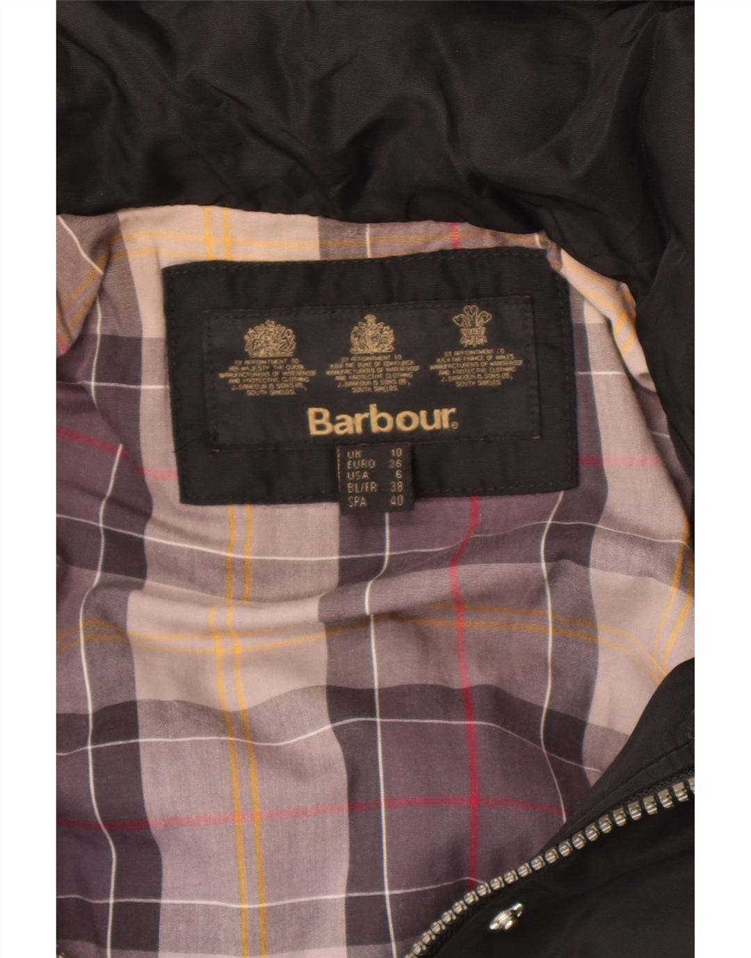 Damska kurtka parka z kapturem Barbour UK 10, mała czarna