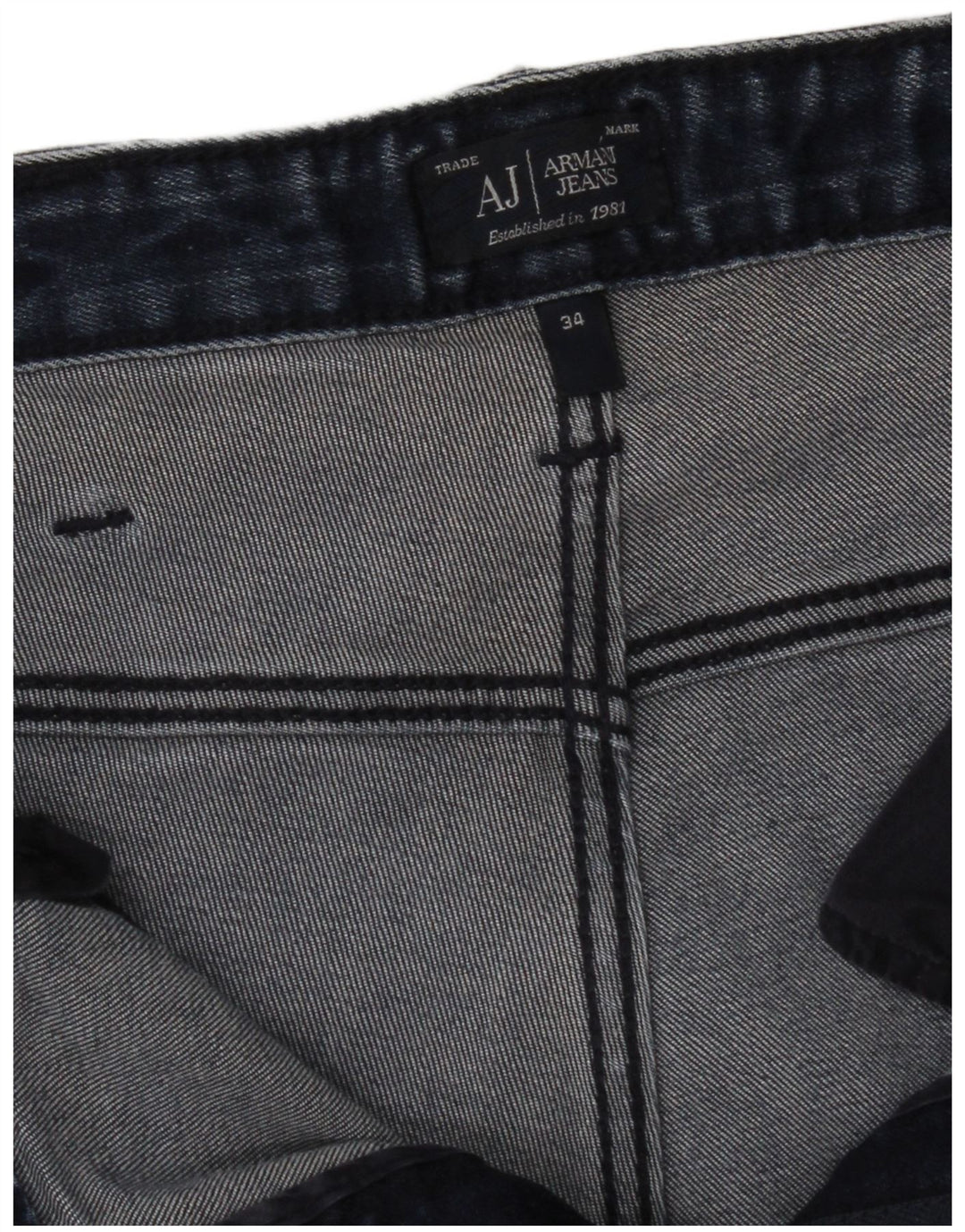 Męskie jeansy Armani Slim W34 L31 Granatowa bawełna