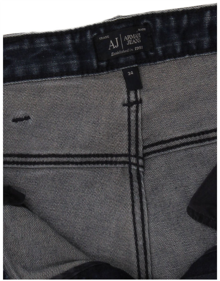 Męskie jeansy Armani Slim W34 L31 Granatowa bawełna