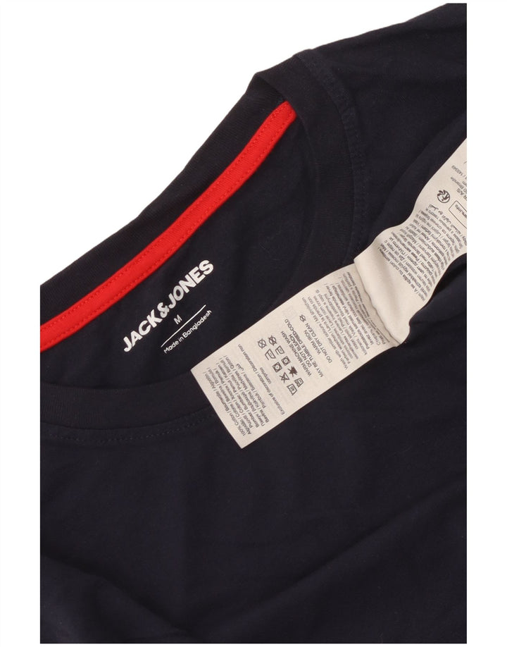 Top męski Jack & Jones z długim rękawem, średni, granatowy, bawełniany