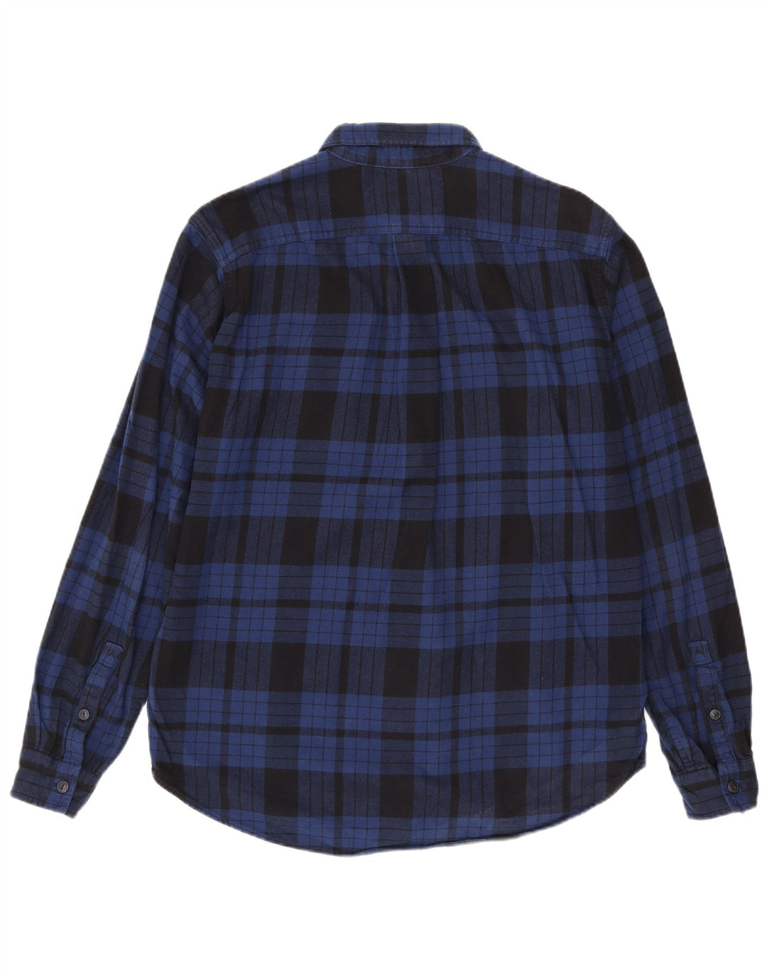 Koszula flanelowa męska Eddie Bauer o swobodnym kroju, w dużą granatową kratkę