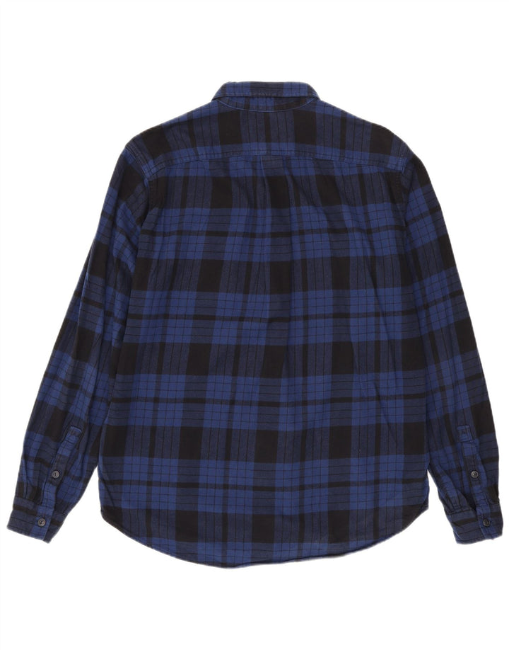 Koszula flanelowa męska Eddie Bauer o swobodnym kroju, w dużą granatową kratkę