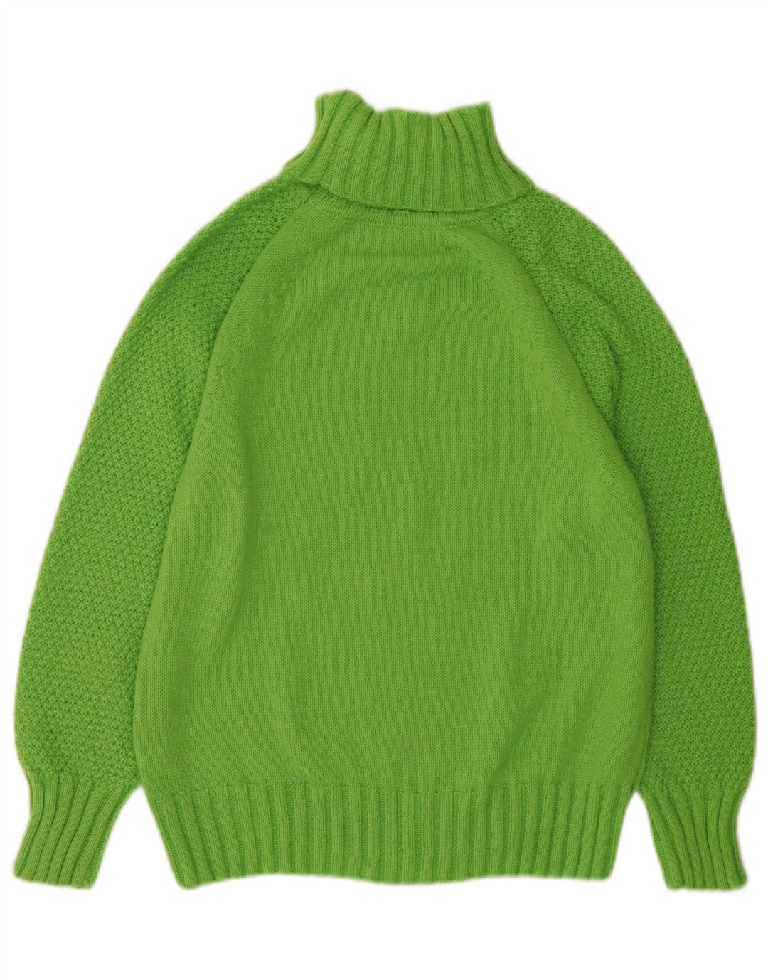 Vintage damski sweter oversize z golfem UK 10 Small Green