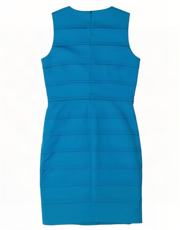 Damska sukienka bez rękawów Calvin Klein UK 8 Small, niebieska bawełna