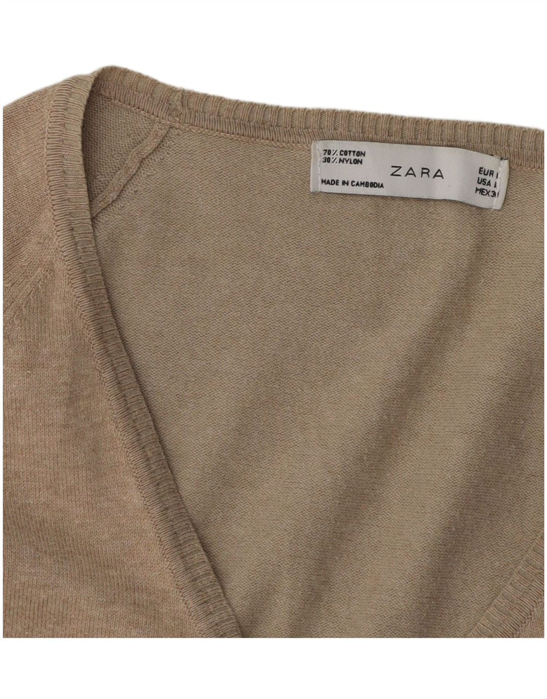 Sweter damski Zara Cardigan UK 14, duży, szary nylon