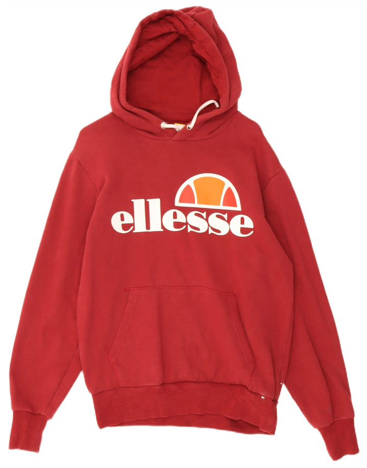 Męski sweter z kapturem Ellesse, średniej wielkości, czerwony, bawełniany