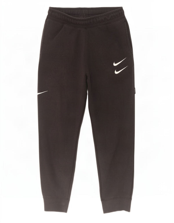 Męskie spodnie dresowe Nike Swoosh Graphic, joggery, średnia czarna bawełna