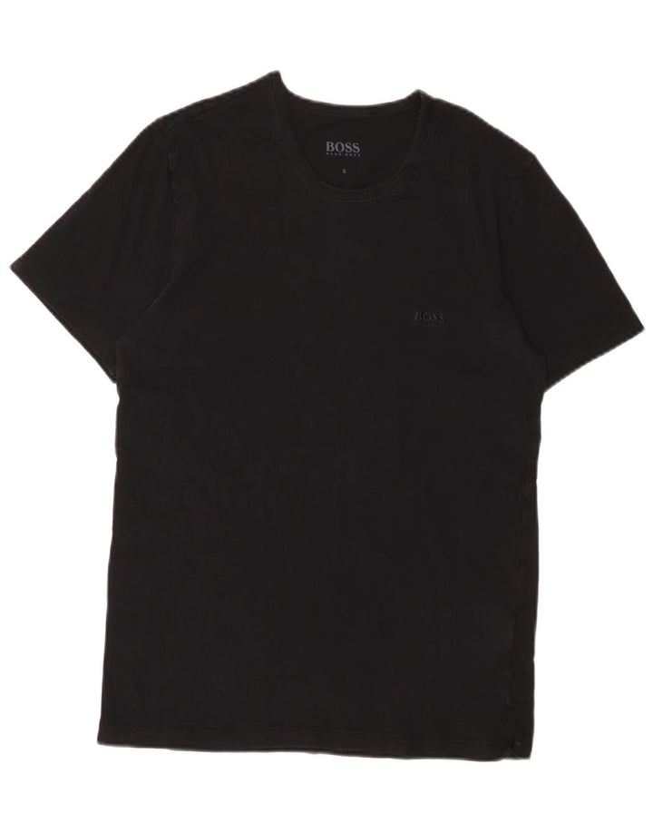 T-shirt męski Hugo Boss, mały, czarny, bawełniany