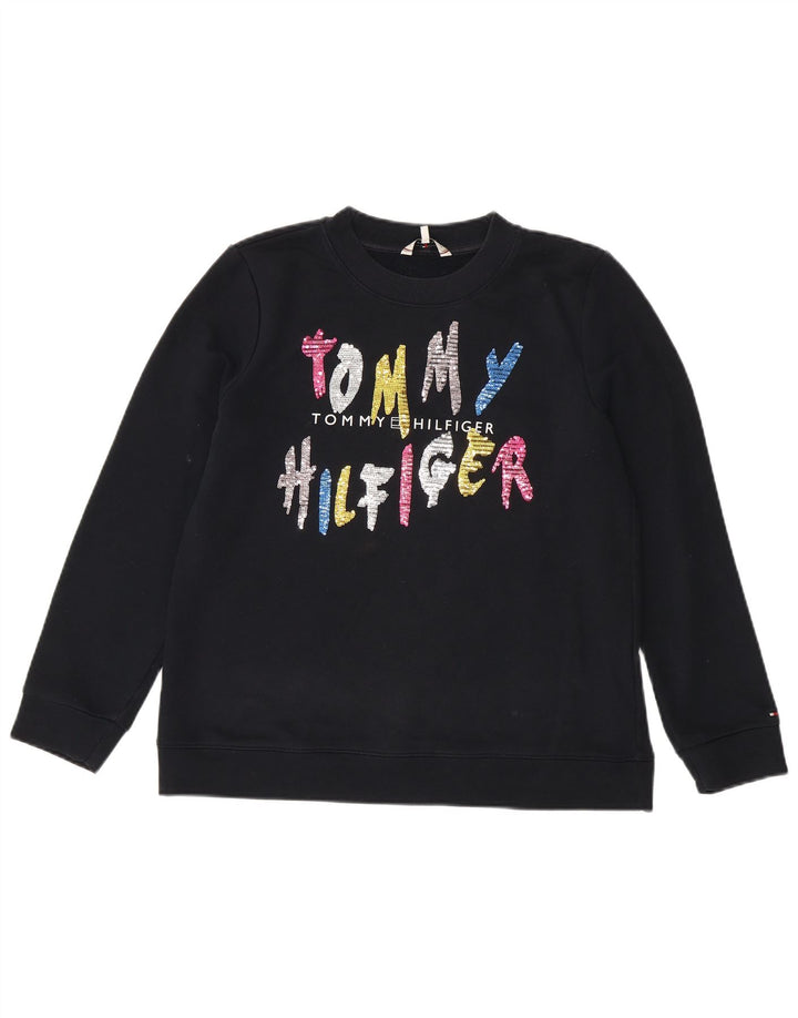 Damska bluza z grafiką Tommy Hilfiger UK 14, średni granat