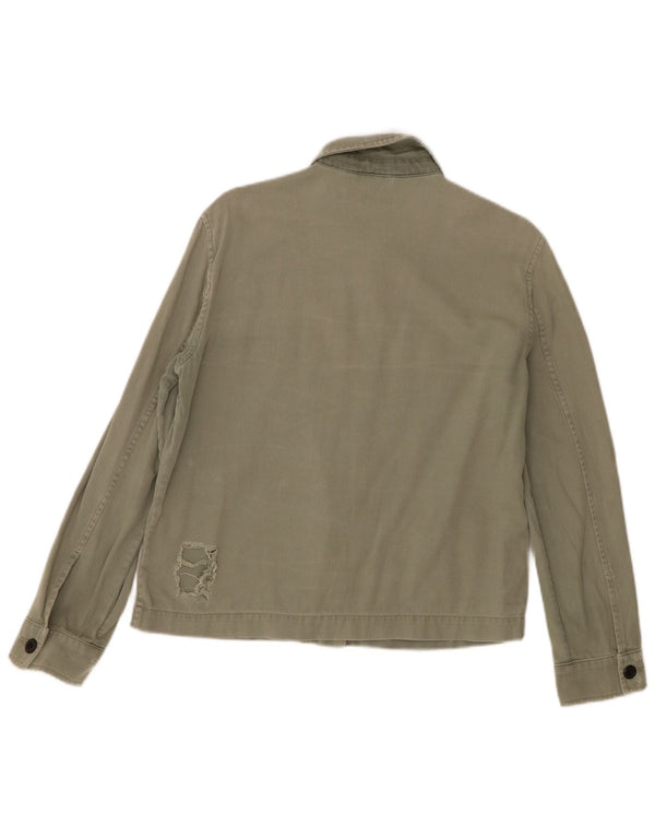 Damska kurtka bomberka All Saints w trudnej sytuacji UK 14 Medium Khaki Chevron