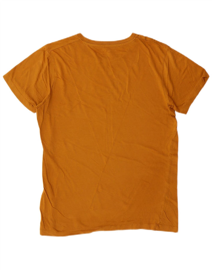 Męska koszulka z grafiką JACK & JONES, średnia żółta bawełna