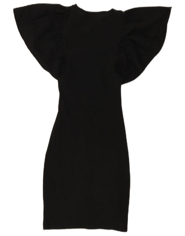 Sukienka damska Zara Batwing Bodycon UK 8, mała, czarna, bawełniana