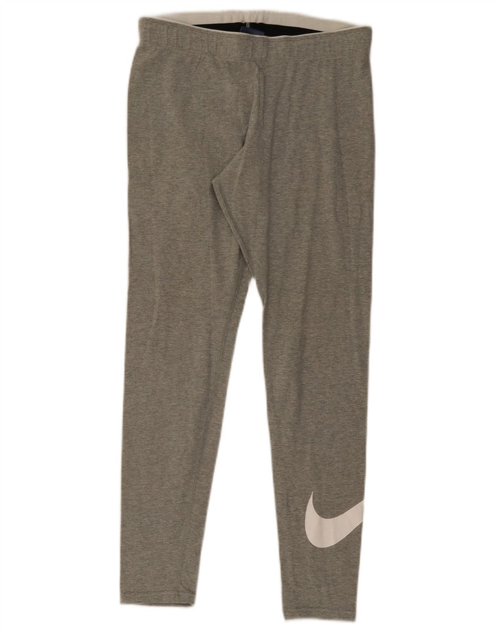 Damskie legginsy Nike Graphic UK 12, średnioszare, bawełniane w cętki
