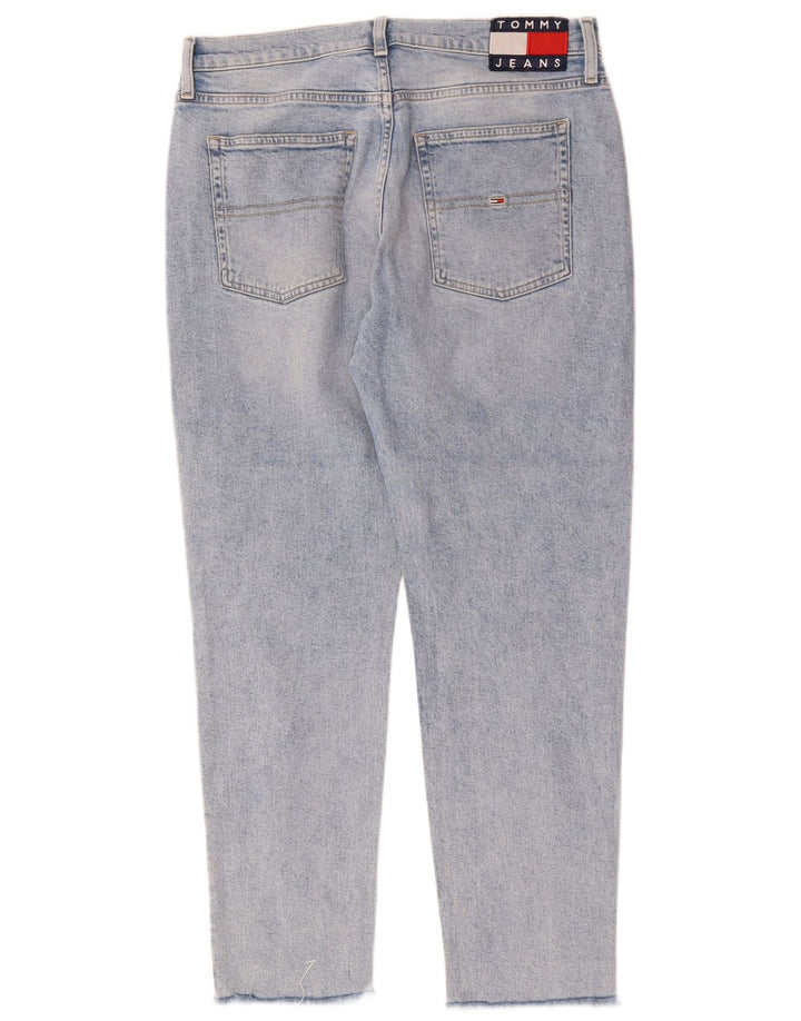 Damskie jeansy slim fit TOMMY HILFIGER z wysokim stanem W31 L28 niebieska bawełna