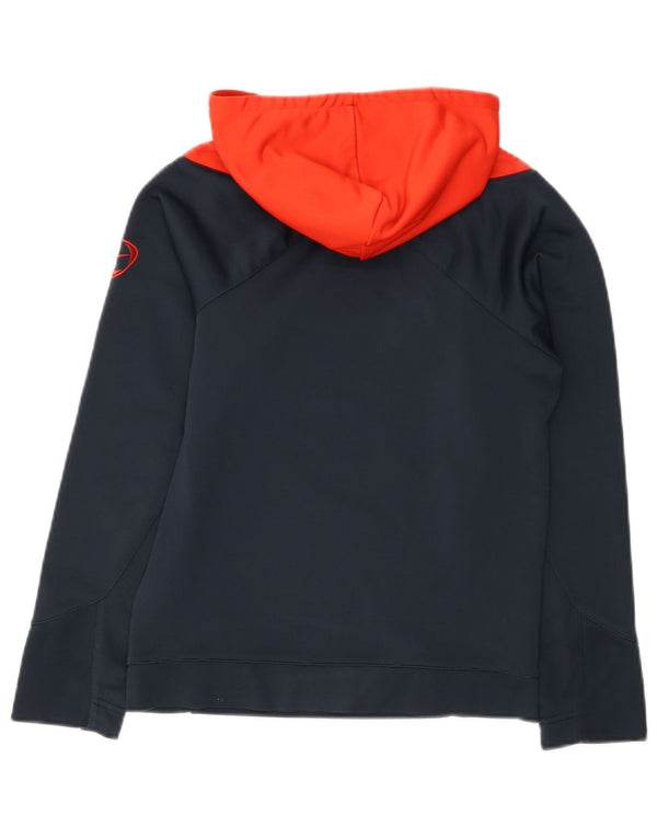 Chłopięcy sweter z kapturem Nike z grafiką, 12-13 lat, duży, granatowy, z blokami kolorów