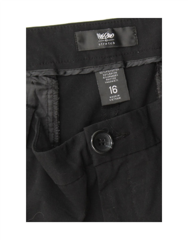 MOSSIMO Womens Straight Casual Trousers US 16 2XL W40 L30 Black Polyester Vintage Mossimo and Second-Hand Mossimo from Messina Hembry 