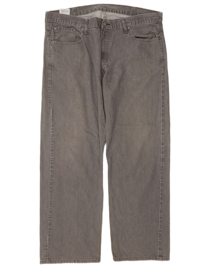Męskie dżinsy Levi's 569 Luźne W38 L29 Szara bawełna