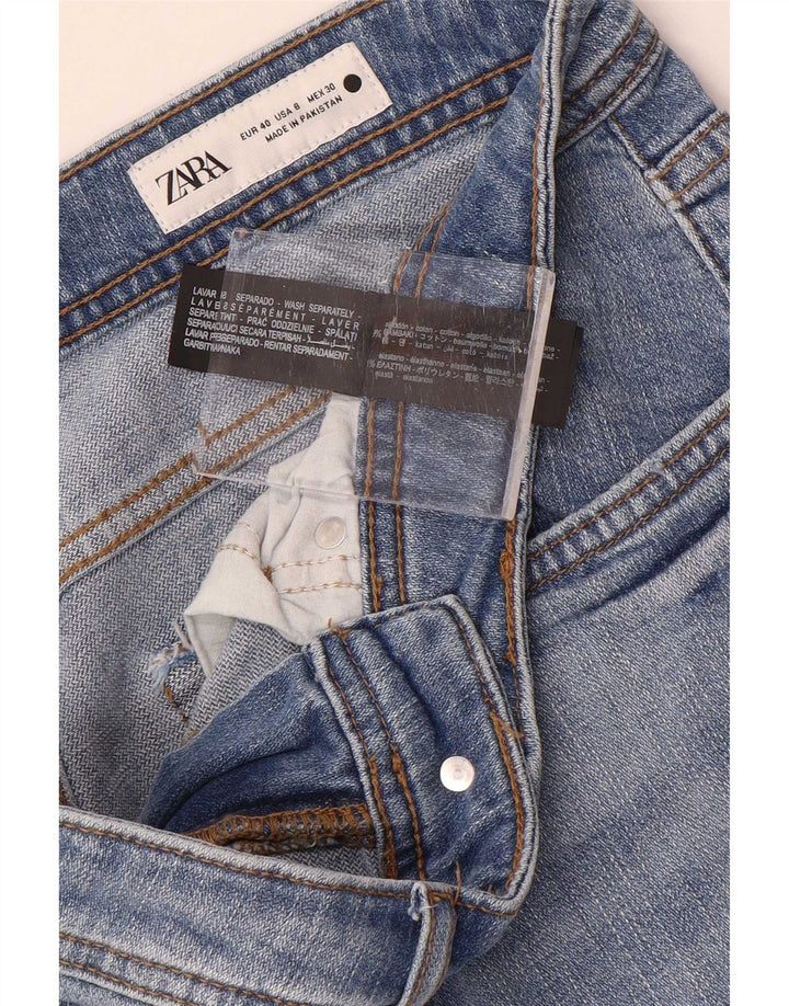 Damskie proste dżinsy Zara EU 40 Medium W30 L29 Niebieskie bawełniane