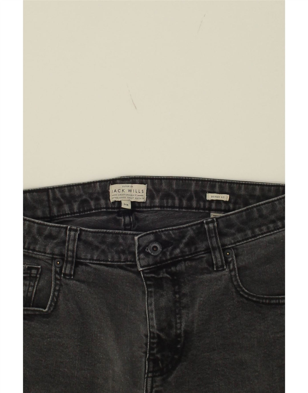 JACK WILLS Mens Regular Skinny Jeans W34 L30 Grey Cotton Vintage Jack Wills and Second-Hand Jack Wills from Messina Hembry 