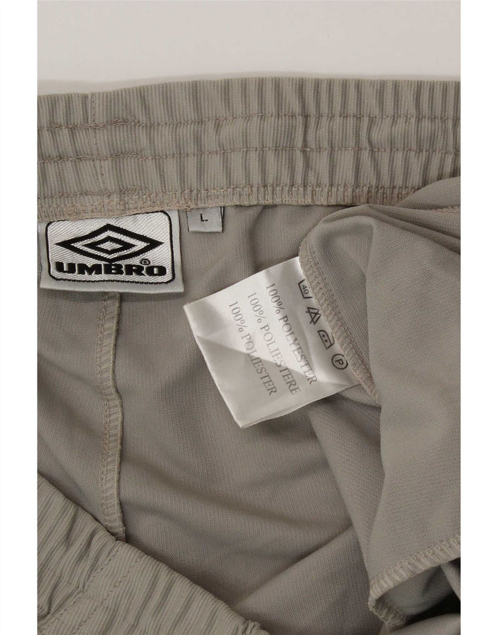 Męskie spodnie dresowe Umbro, duże, beżowe, poliestrowe