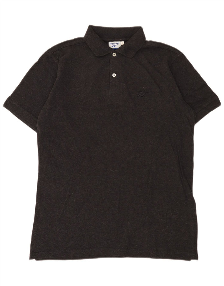 Męska koszulka polo Reebok, średnioszara, bawełniana