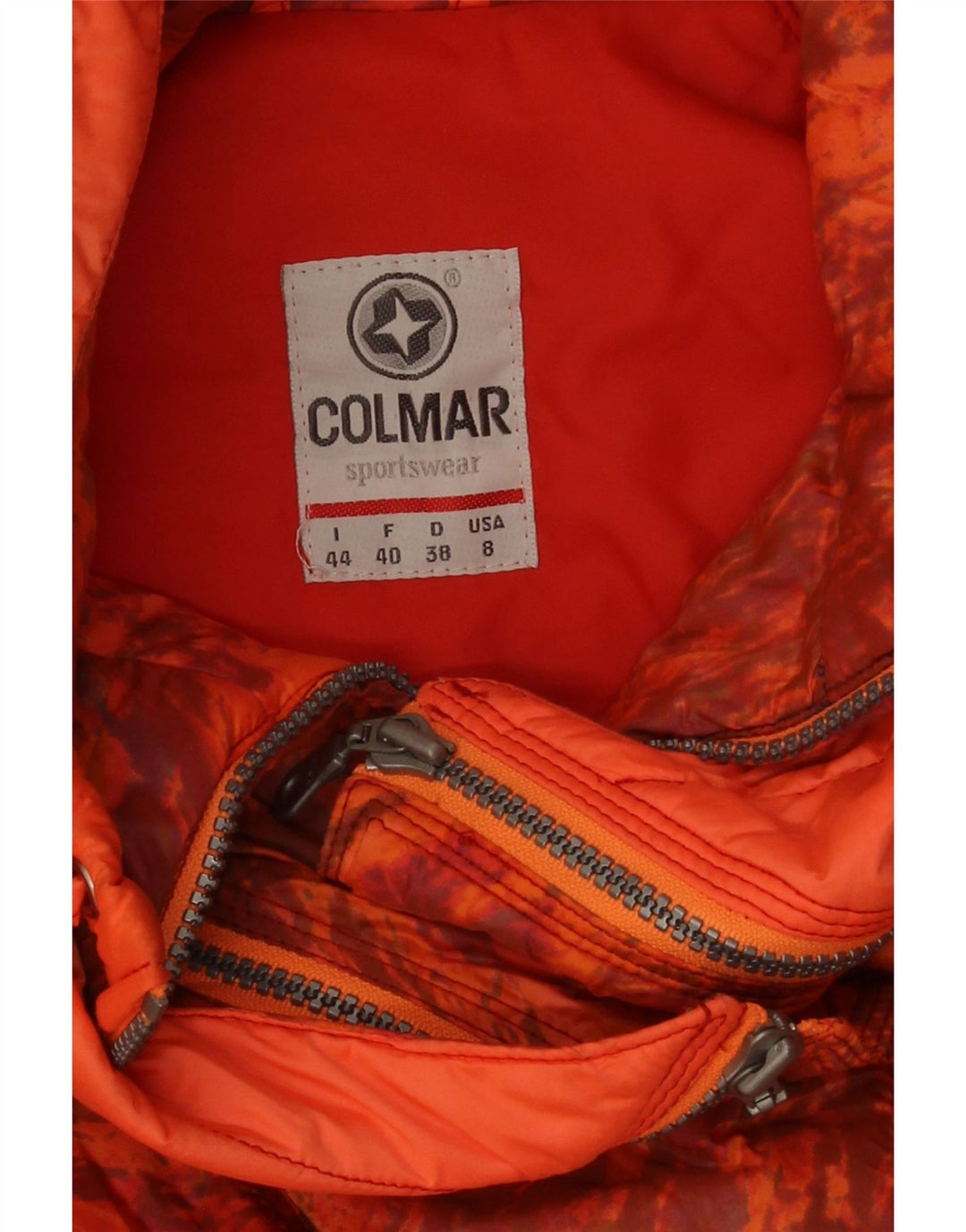 Damska kurtka narciarska z kapturem Colmar IT 44 Medium Orange Tie Dye