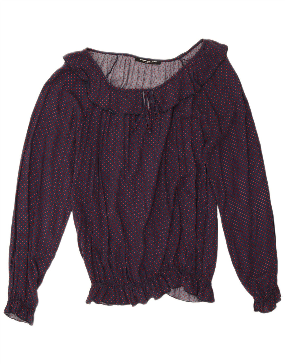 Bluzka damska Fornarina Top UK 14 Średni Granatowy Spotted Retro