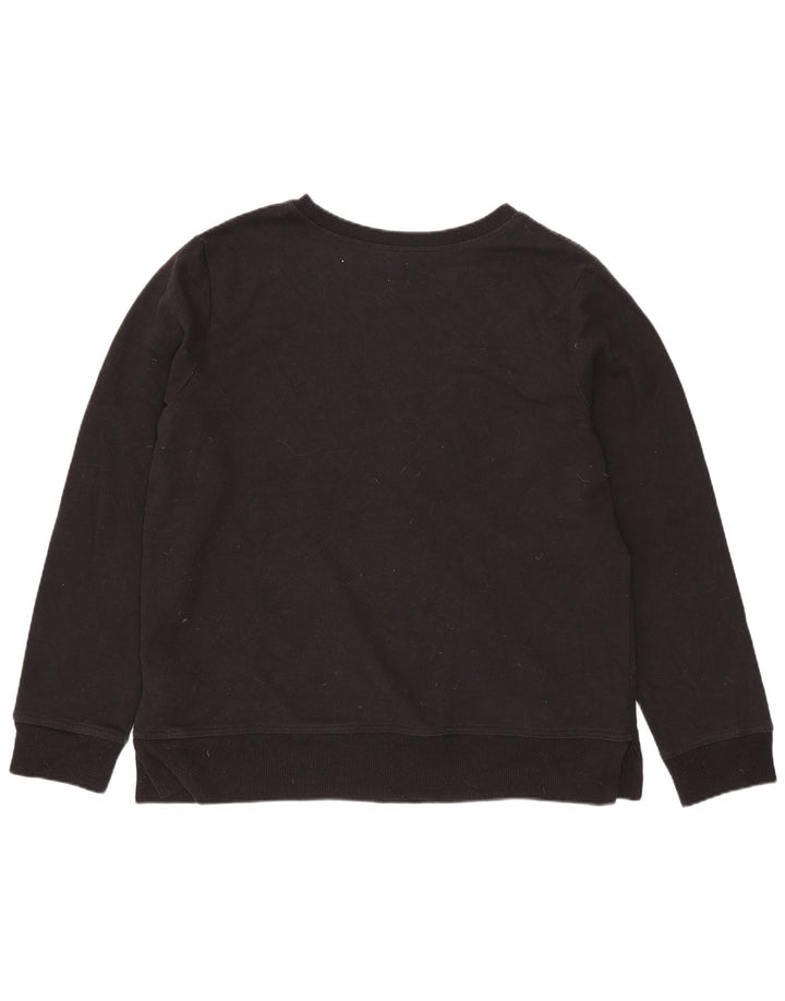 Damski sweter z grafiką GAP UK 16, duży, czarny, bawełniany