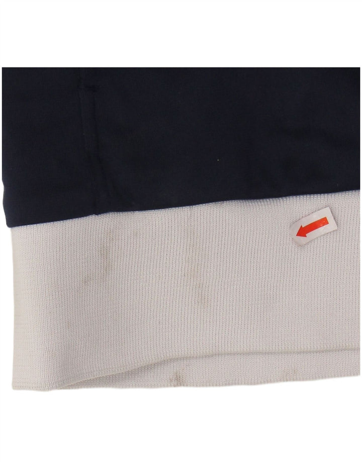 Męska kurtka dresowa ASICS, mała, granatowa, z poliestru w blokach kolorów