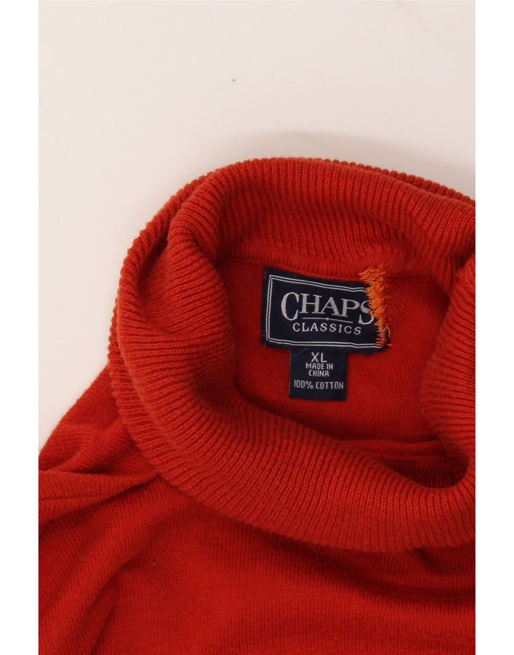 CHAPS Womens Roll Neck Jumper Sweater UK 18 XL Red Vintage Chaps and Second-Hand Chaps from Messina Hembry 