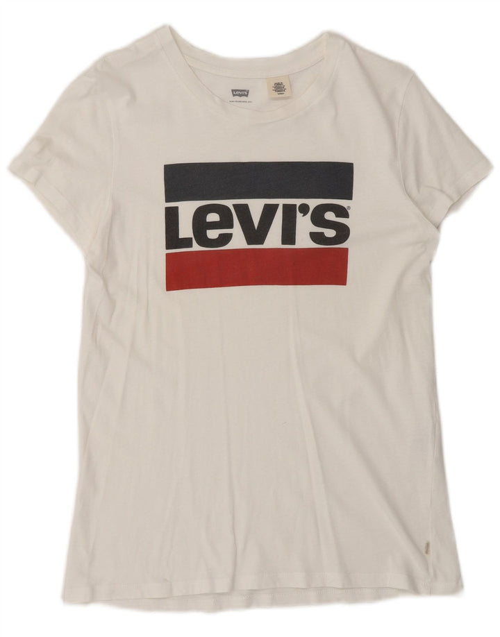Męski T-shirt z grafiką Levi's, mały, biały