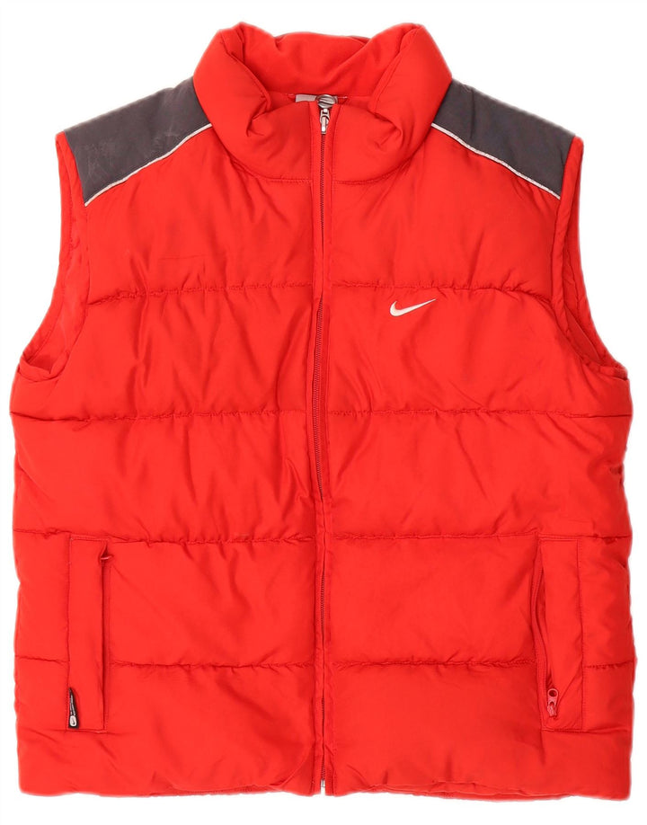 Chłopięca kamizelka Nike z wyściełaną grafiką, 10-11 lat, poliester w kolorze średniej czerwieni