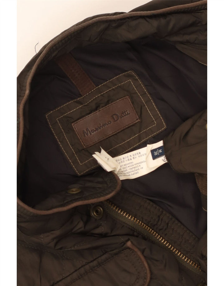 Męska pikowana kurtka Massimo Dutti UK 38, średni brąz, poliester