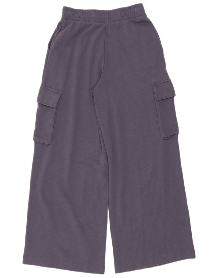 Zara Womens Cargo Tracksuit Trousers UK 8 Small Grey Cotton