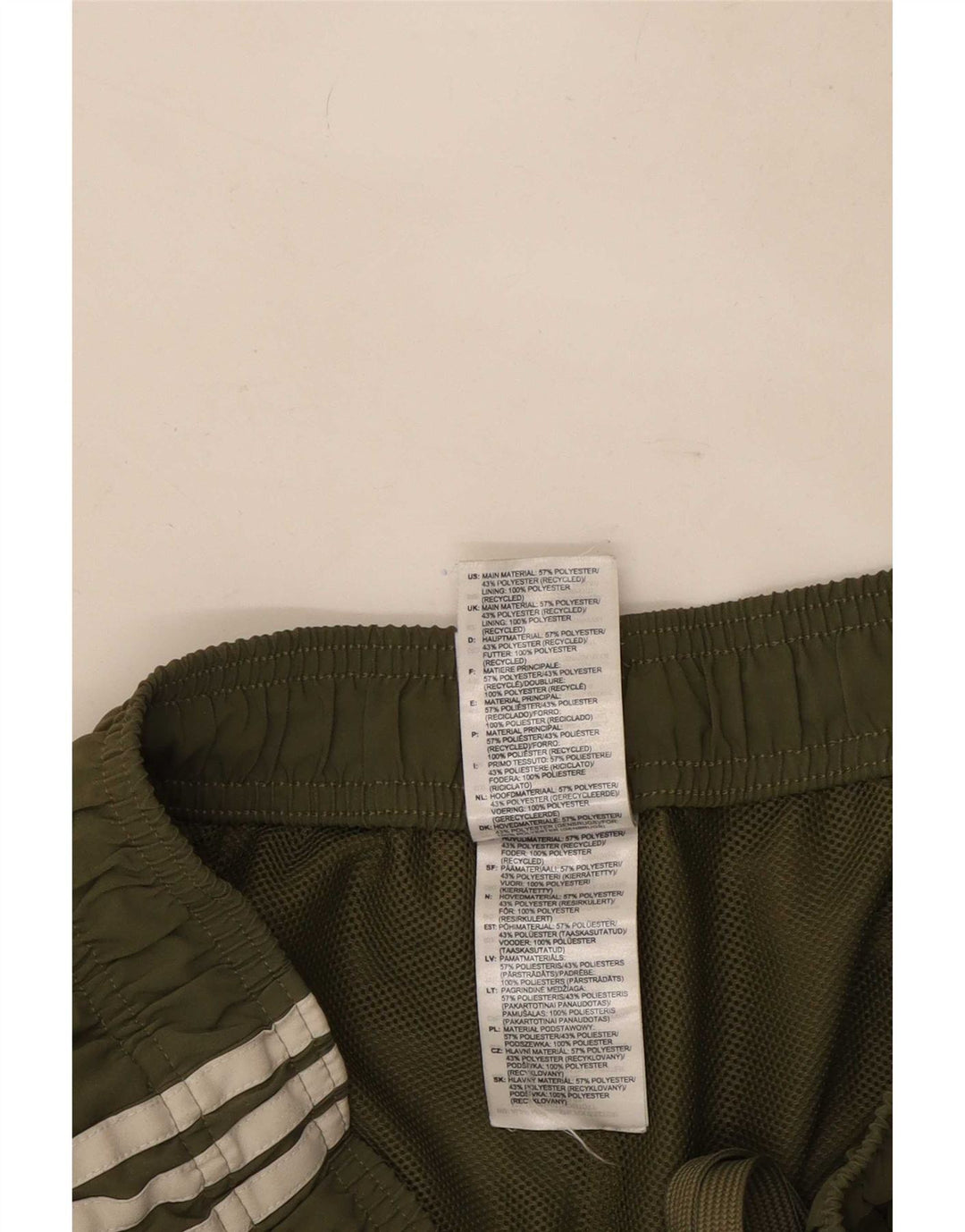 Męskie spodenki sportowe Adidas, duże, khaki, poliester