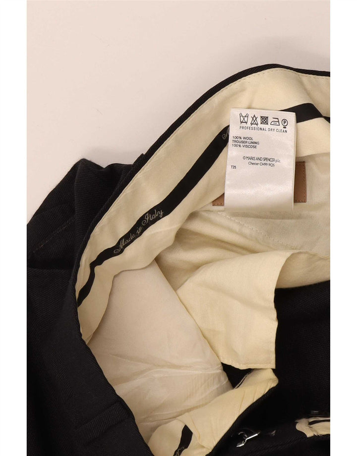 Marks & Spencer Męskie spodnie garniturowe W34 L31 Szara wełna