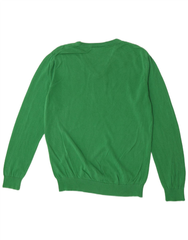 Męski sweter Lacoste z dekoltem w kształcie litery V, rozmiar 4, średni zielony